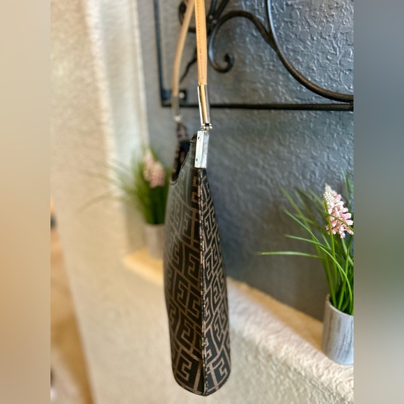 Designer Vintage Shoulder Bag Vachetta Leather & Coated Canvas - Picture 6 of 16